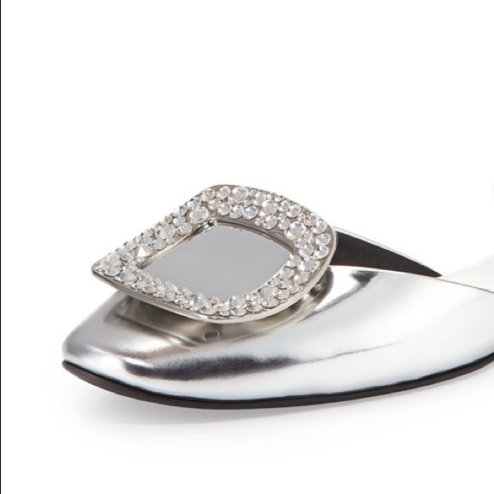 Roger Vivier Flats Chips Strass with crystal buckle